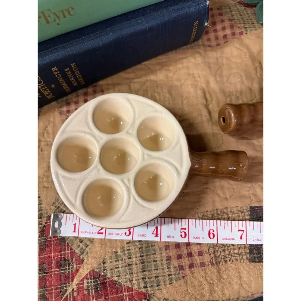 Vintage 1980s Emile Henry Ceramic Escargot (Snail) serving dishes made in France